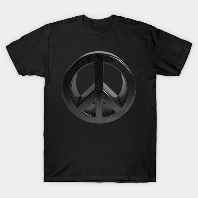 Peace - 3D - Carbon-Fibre T-Shirt by 3DMe